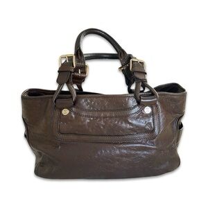 CELINE Vintage Boogie Embossed Leather Tote